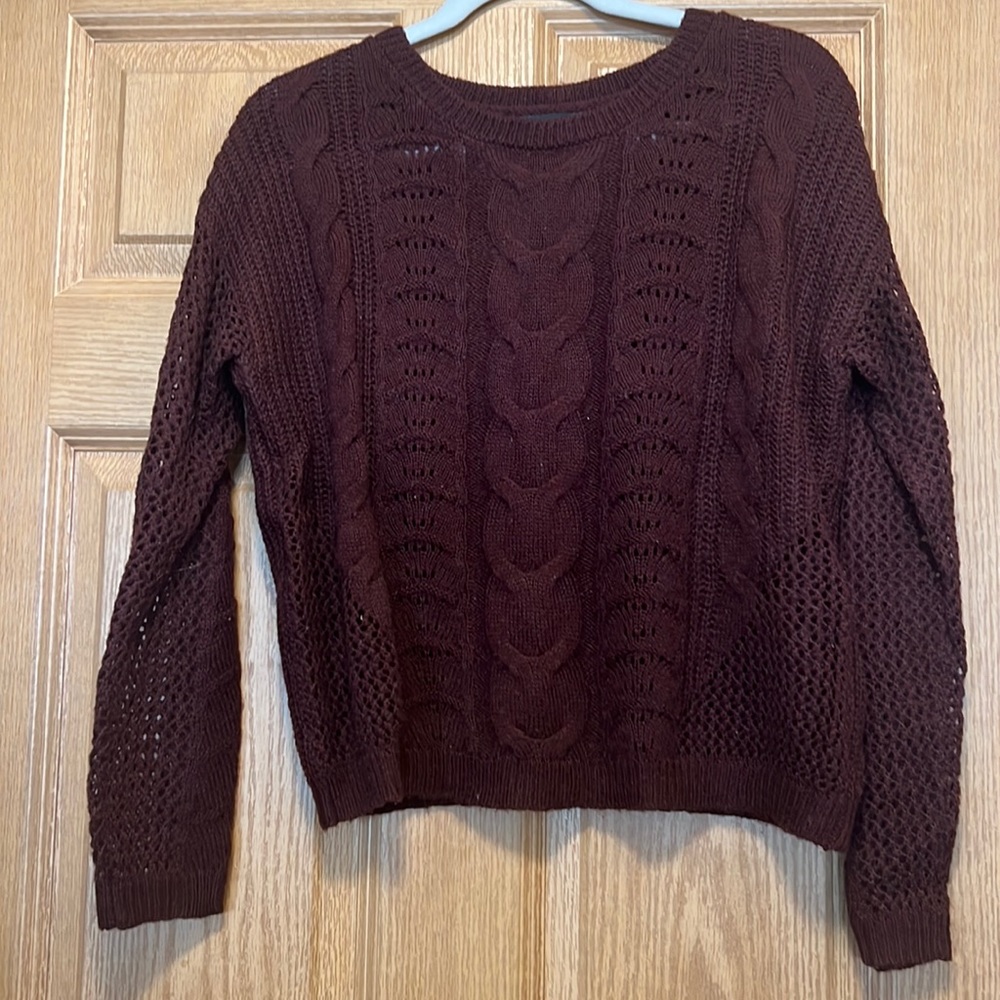 Love Tree Sweater, Maroon-ish Purple Size Small